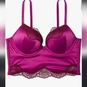Victoria's Secret Deep Purple Bombshell Corset Bra 38C